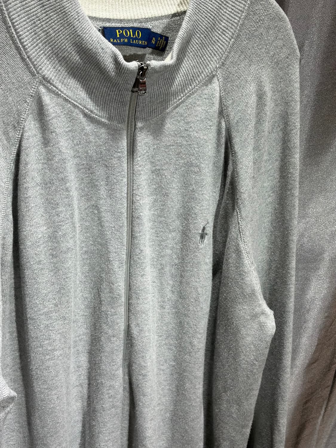 XL 폴로랄프로렌 그레이 포니 니트 집업 상품이미지4