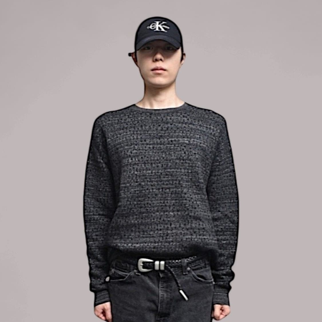 올세인츠 호피 패턴 라운드넥 니트 스웨터 N307 HP24022105 상품이미지1