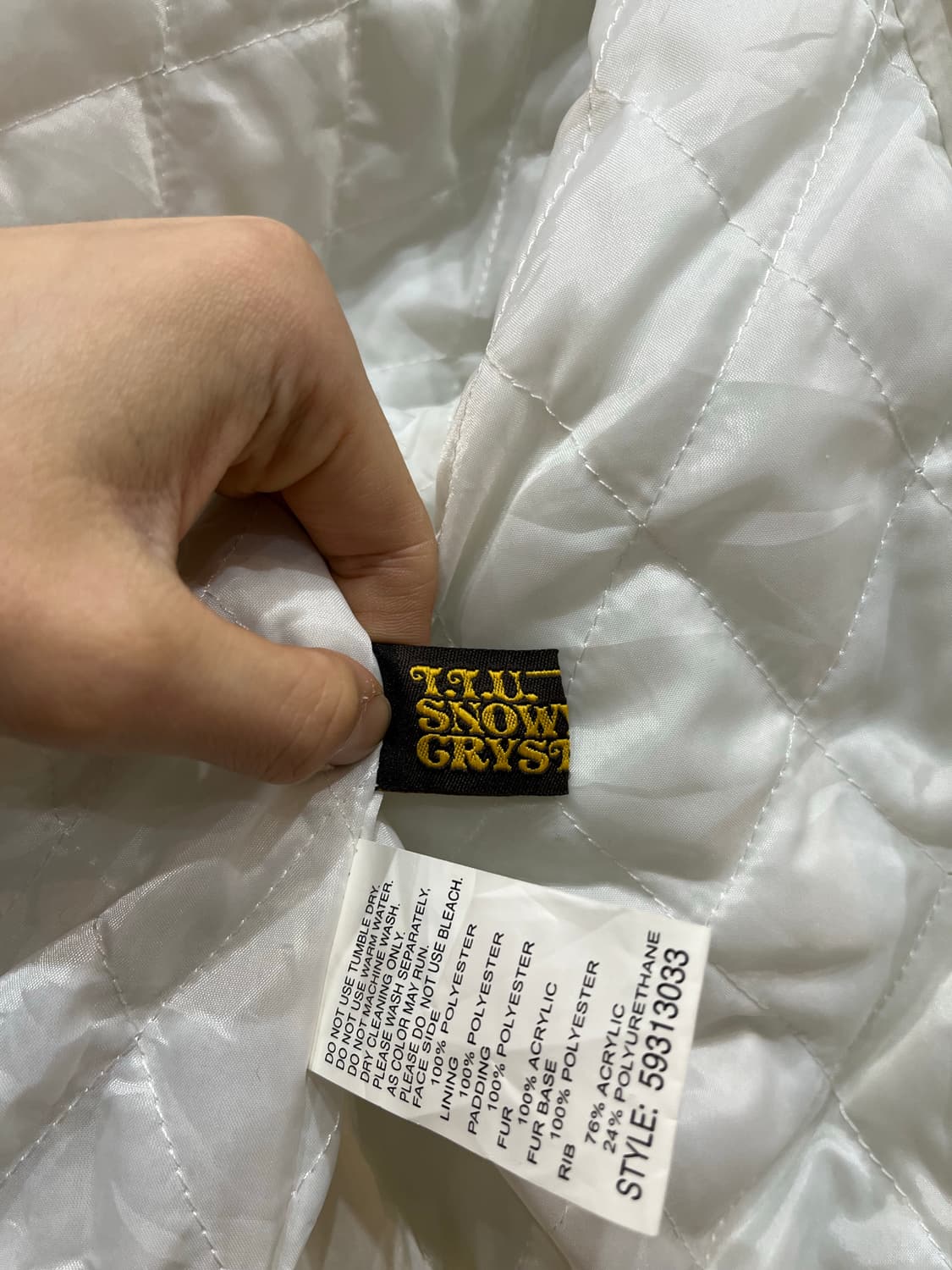 ttu snowy crystal y2k 크롭 패딩 우먼즈  상품이미지7