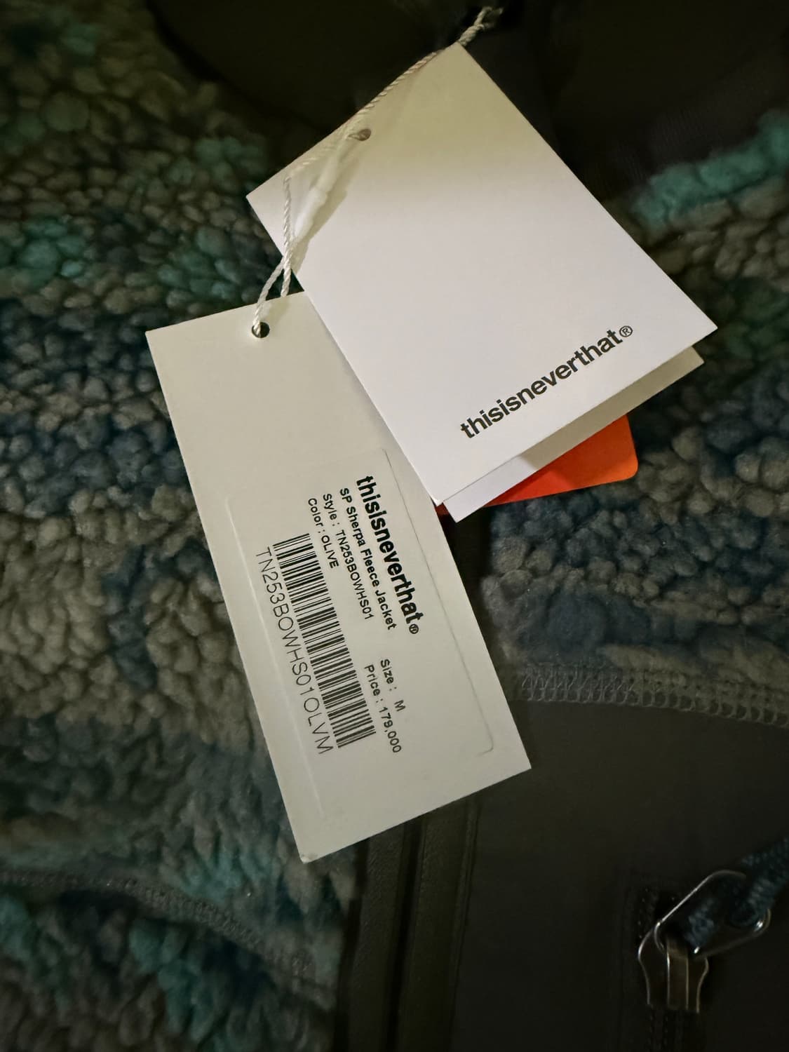 M사이즈 디스이즈네버댓 SP 쉐르파 플리스 자켓 올리브 상품이미지2