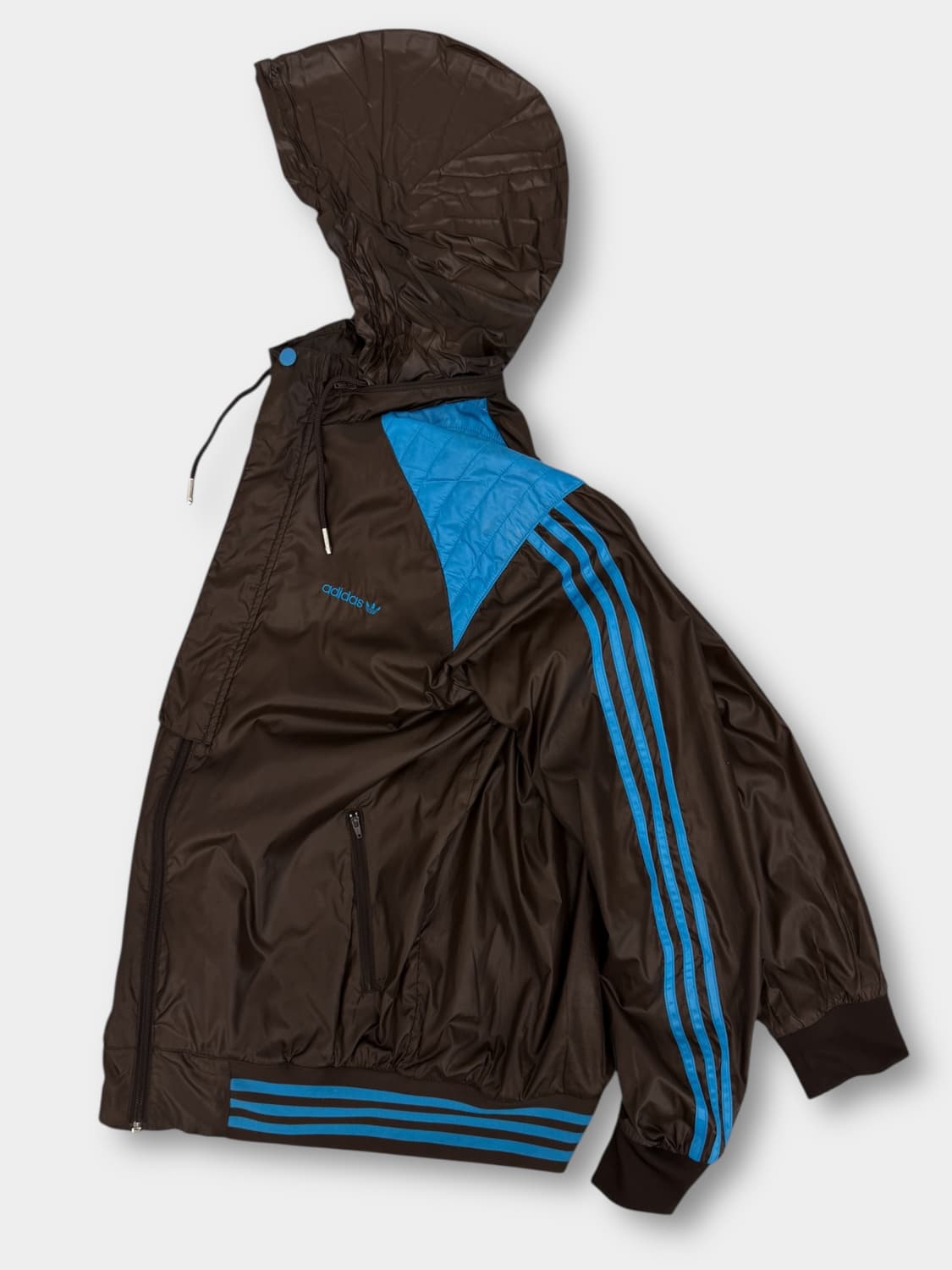아디다스 00‘s 루즈핏 딥브라운 레이싱 바람막이 자켓 상품이미지2