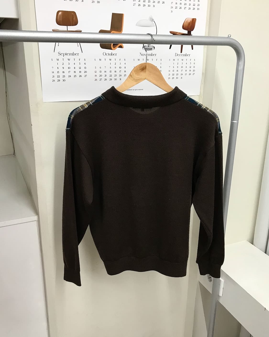 버버리 울 금장 체크 카라 니트 상품이미지4