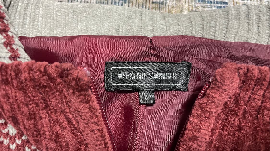 JPN 일본 빈티지 모리걸 노르딕 보헤미안 패턴 니트 집업 플리스 가디건 상품이미지6