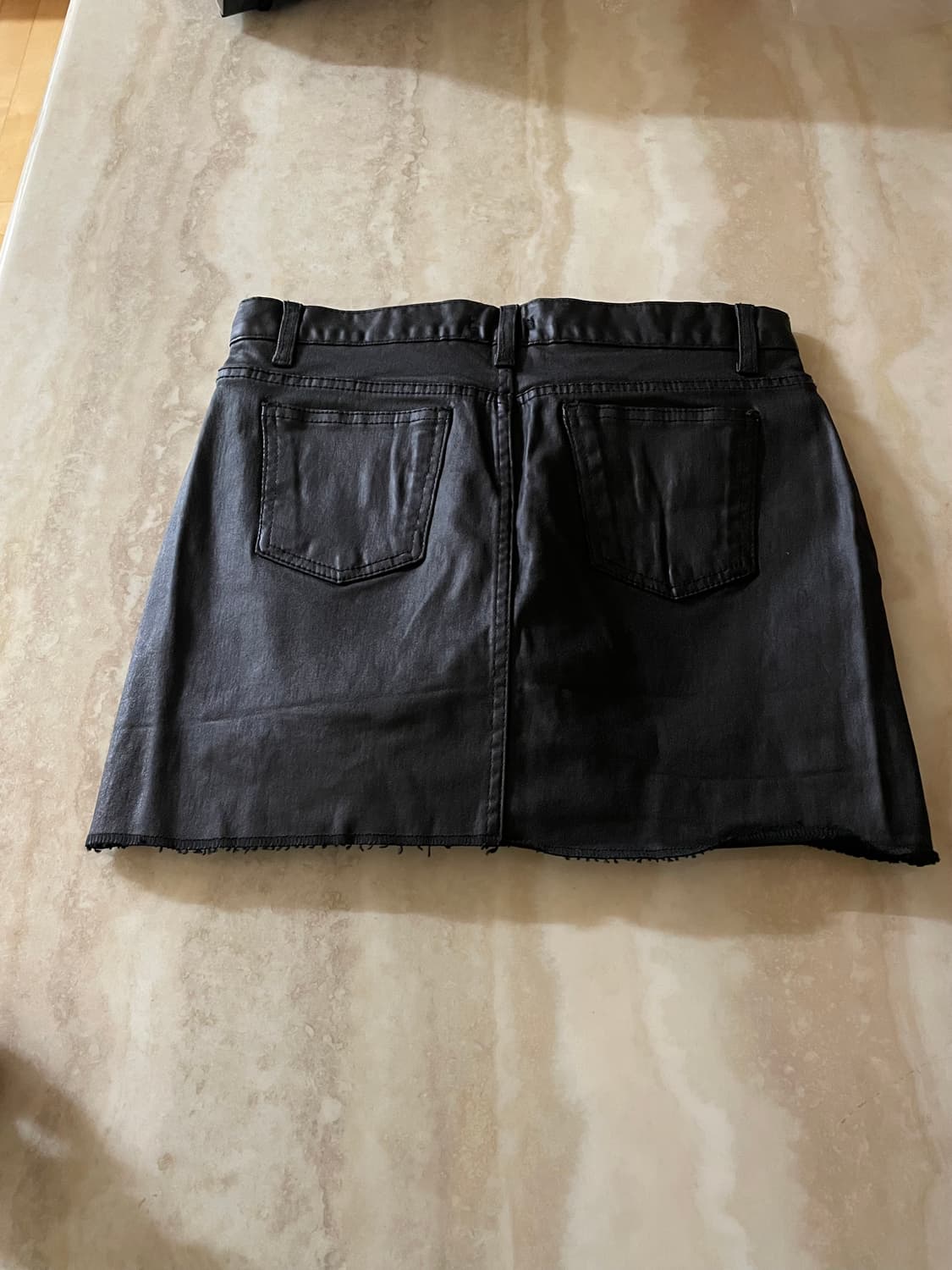 새상품 레더 카고 미니 스커트 가죽 치마바지 M 상품이미지2