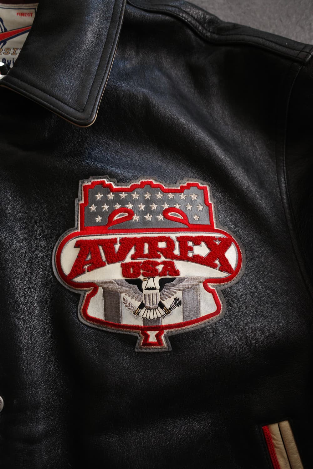 아비렉스 레더 바시티 자켓 상품이미지6