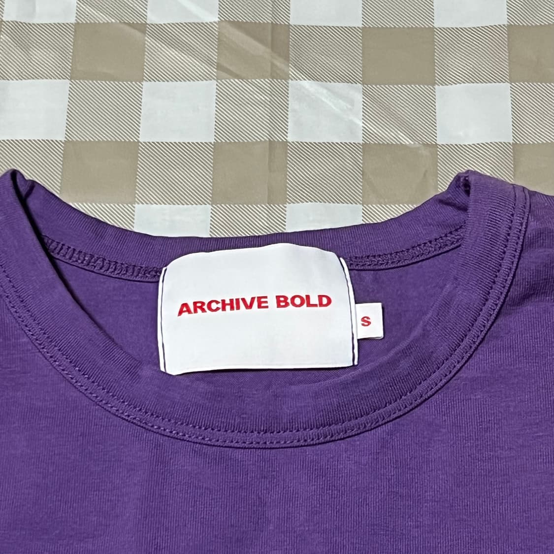 아카이브 볼드 939 퍼플 크롭 반팔 S 반팔티 여성 크롭티 보라 상품이미지2