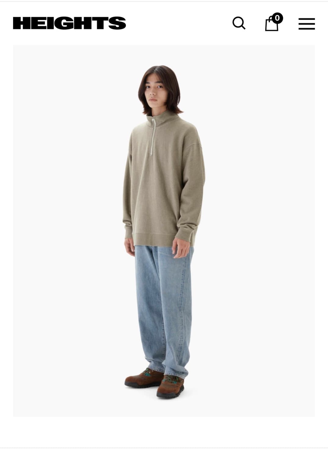 카키스 하프집업 풀오버 세이지 상품이미지5