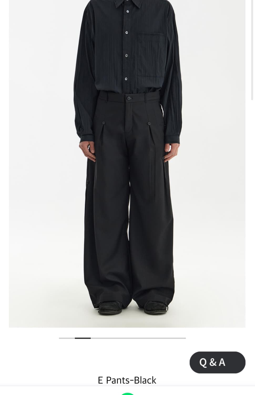 구매s,m)professor.e E Pants-Black 상품이미지1