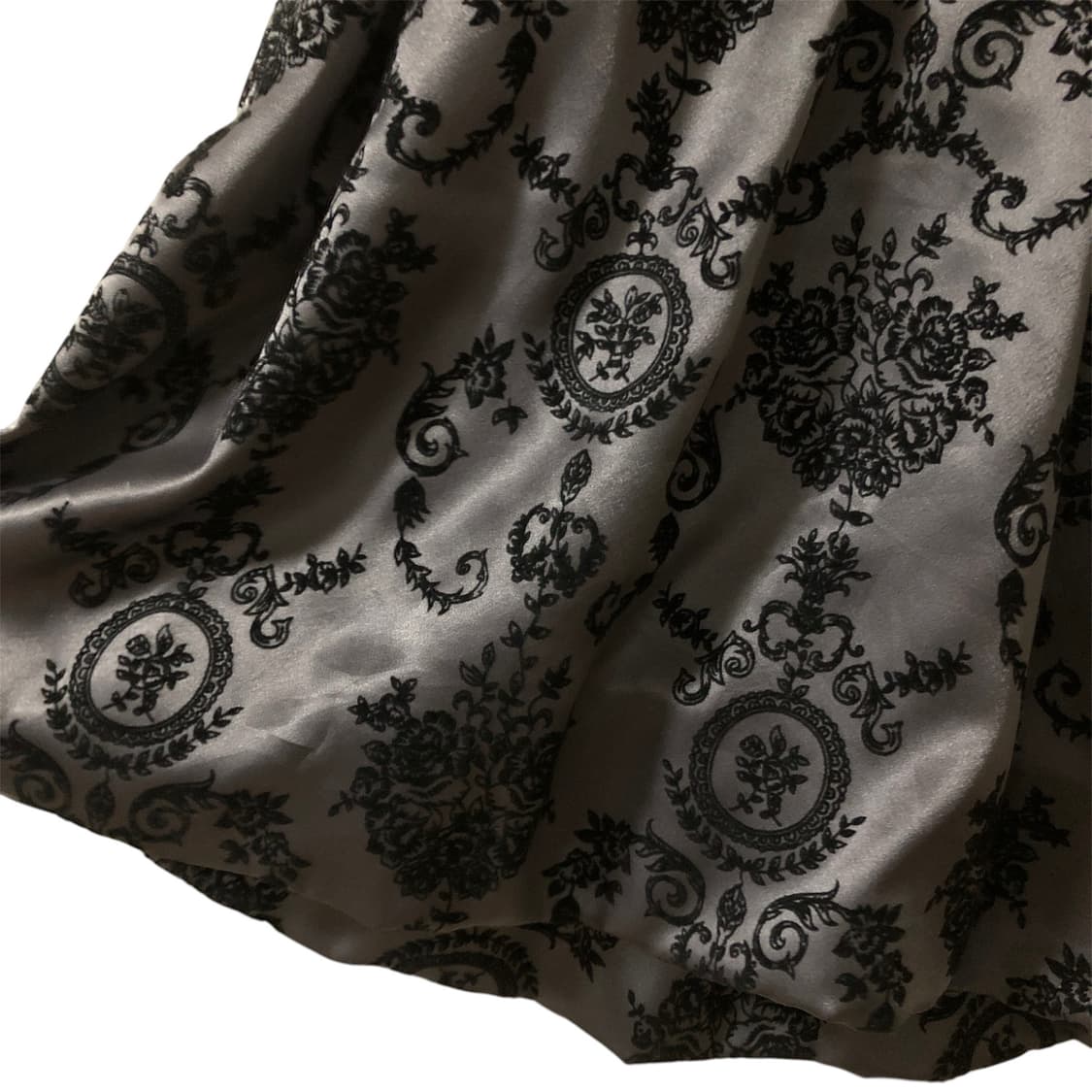 [Vintage] Charcoal Satin Lace Slip Dress 상품이미지5