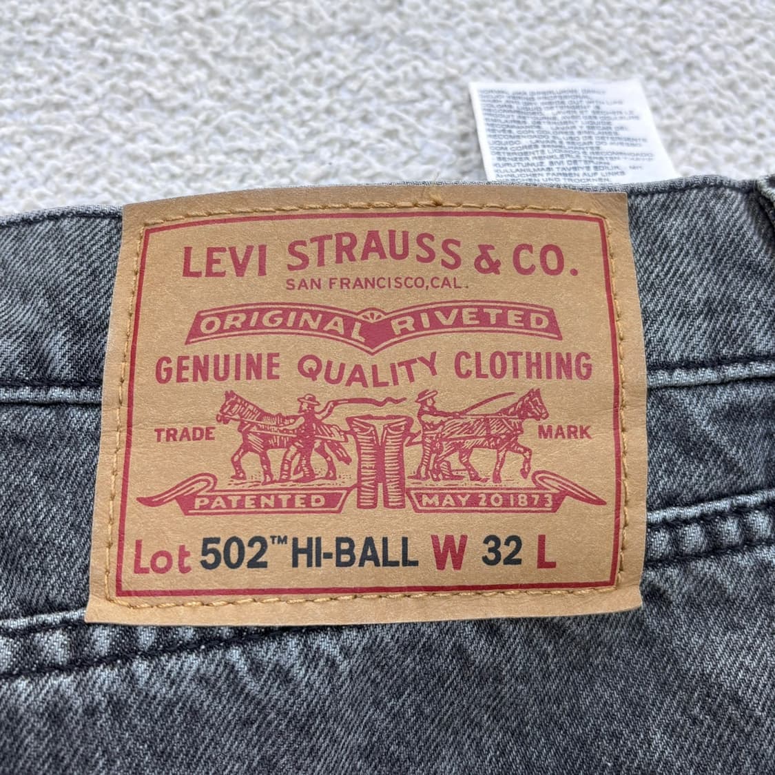 W32 리바이스 502 흑청 데님 팬츠 0406E 상품이미지3