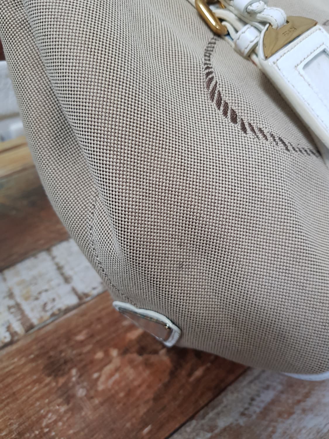 [정품] 프라다 빅로고 캔버스 스몰토트백 상품이미지8