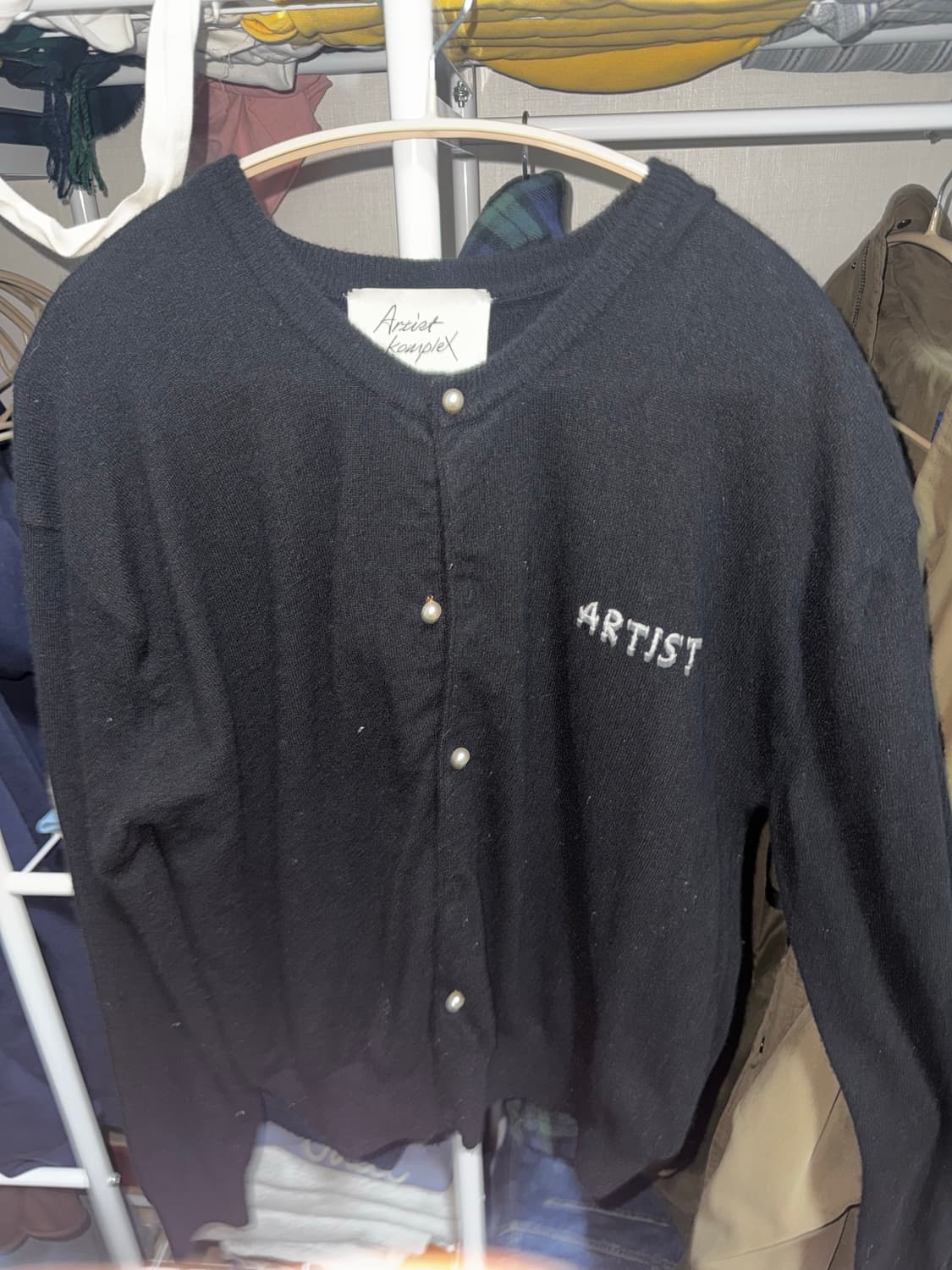 아티스트컴플렉스 라운드 가디건 블랙 (네고문의가능) 상품이미지2