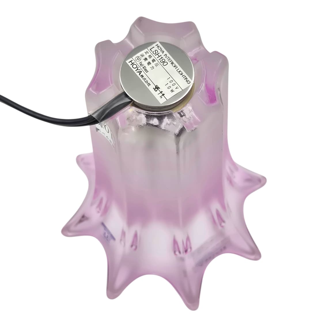 90s 호야 크리스탈 불투명 핑크 꽃병 램프 상품이미지8