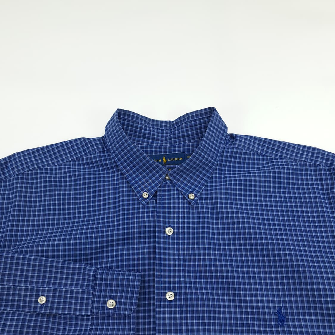 CN235 2XB 폴로 랄프로렌 로얄블루 마이크로체크 긴팔 셔츠 남방 상품이미지3