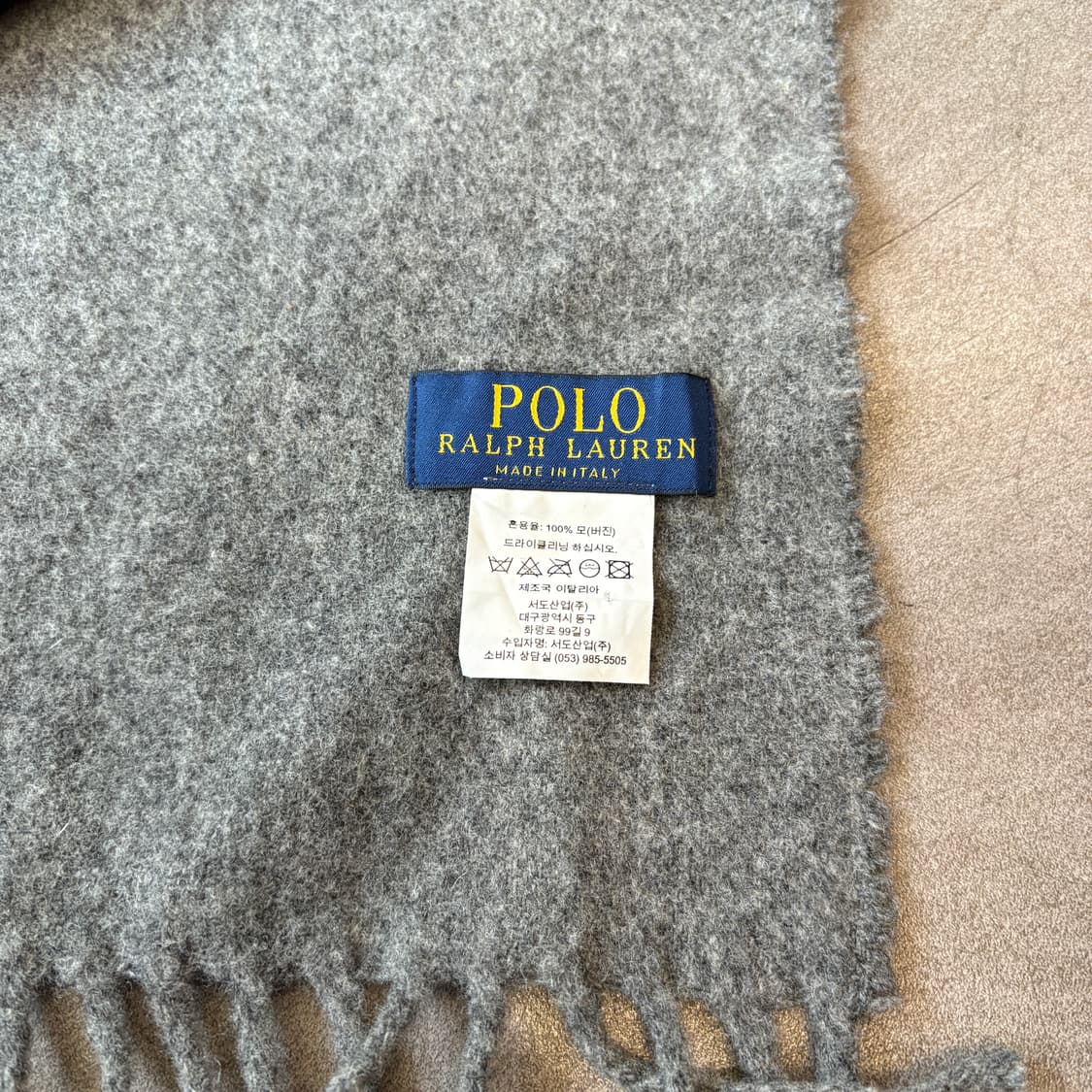 폴로 국내 정품 이태리 생산 램스 울 머플러 상품이미지4