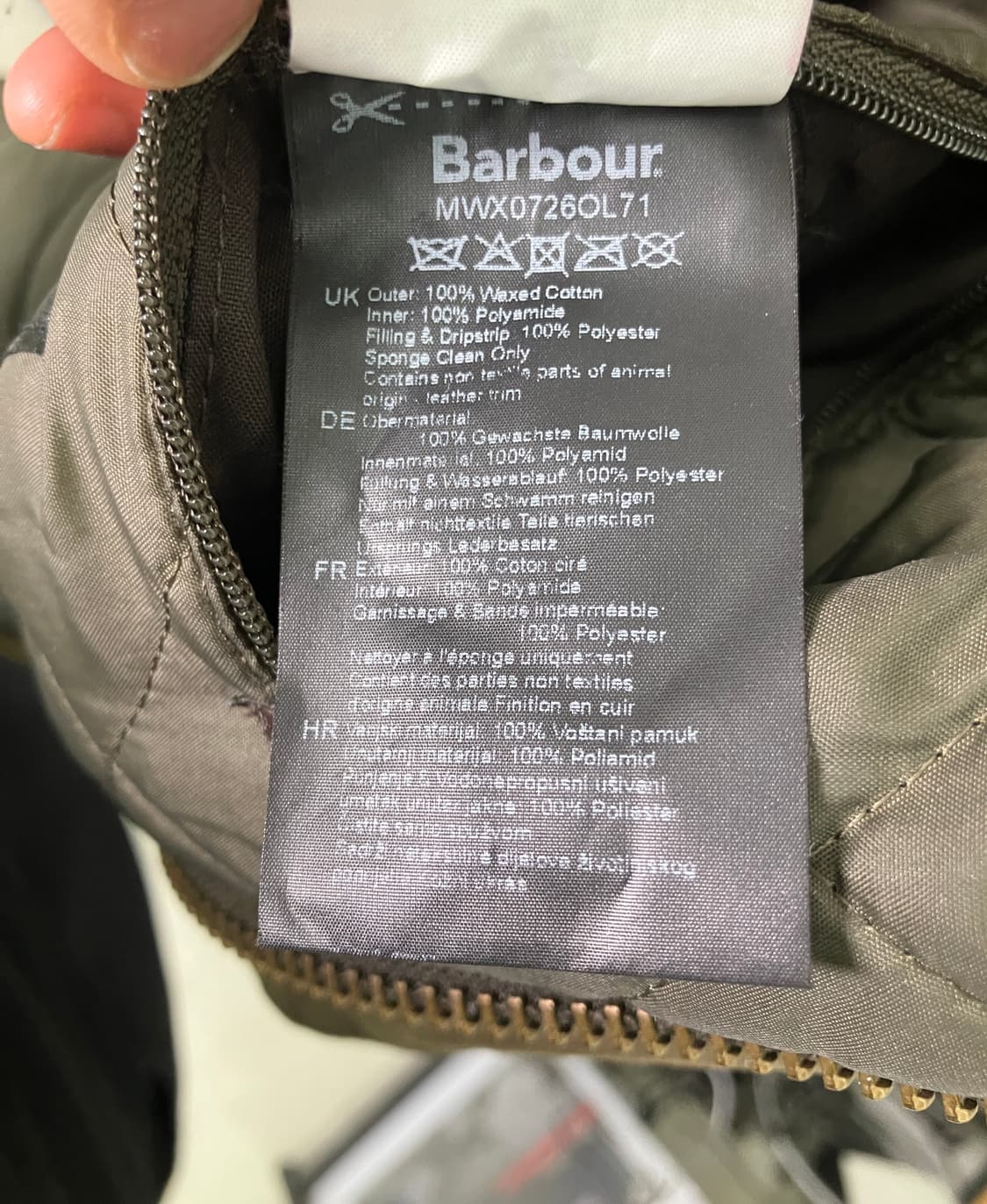 바버 프레스트버리 왁스 자켓 M 상품이미지10