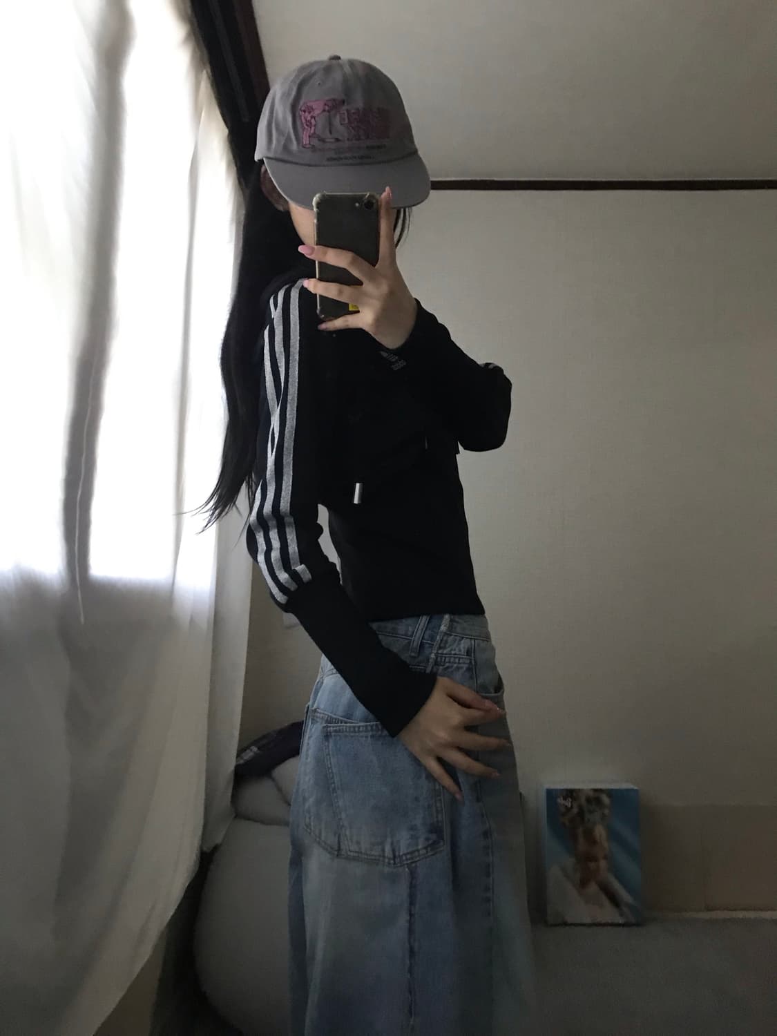 아디다스 블랙 실버 딱붙핏 후드 져지 상품이미지2