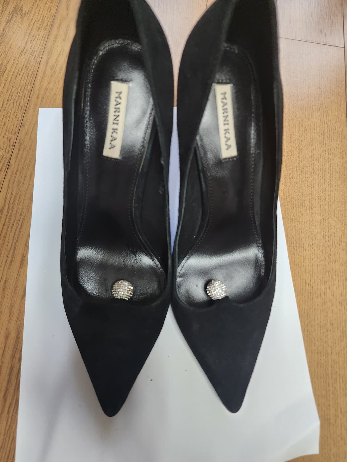 블랙 스웨이드 힐 235mm 여성구두 상품이미지4