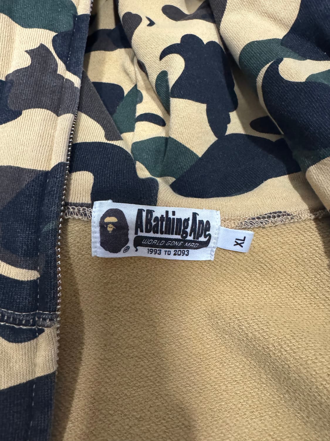 베이프 황계 후드집업 XL 상품이미지5