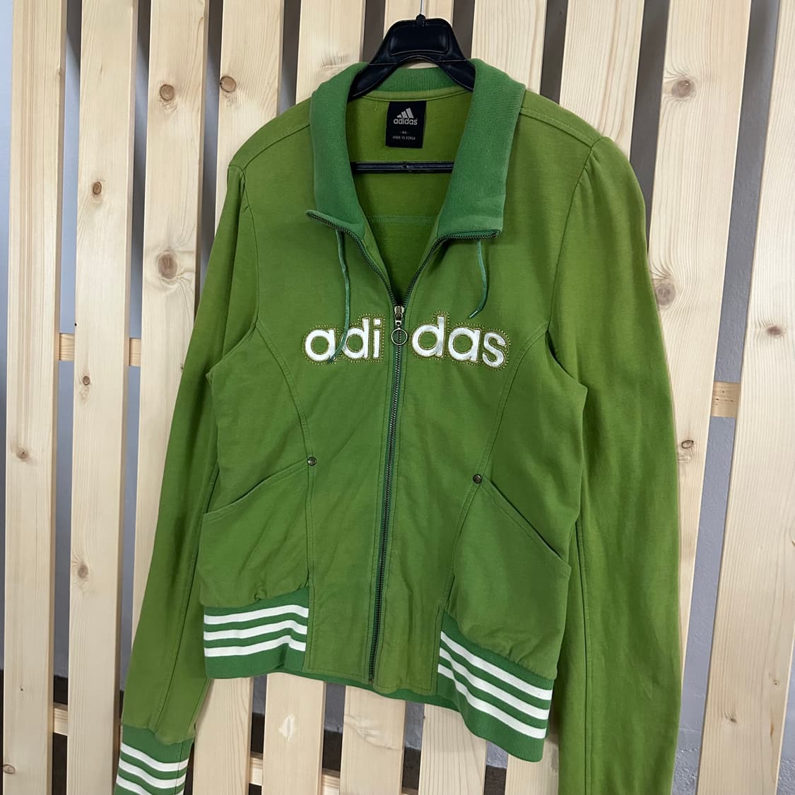 (M) 아디다스 빅로고 그린 코튼 져지 상품이미지2