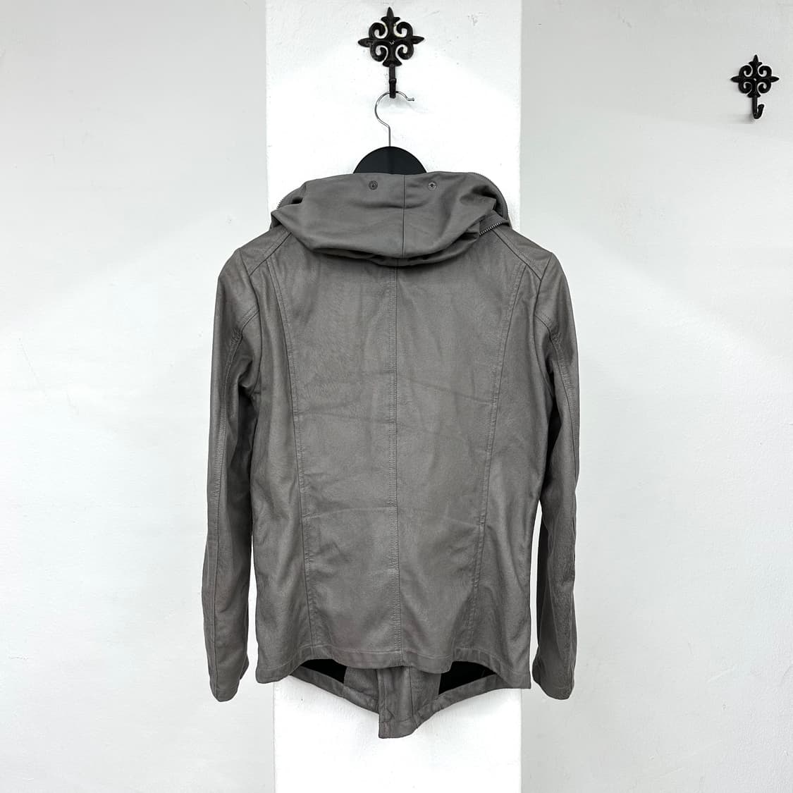 Tornado mart grey suede asymmetry jacket 상품이미지7
