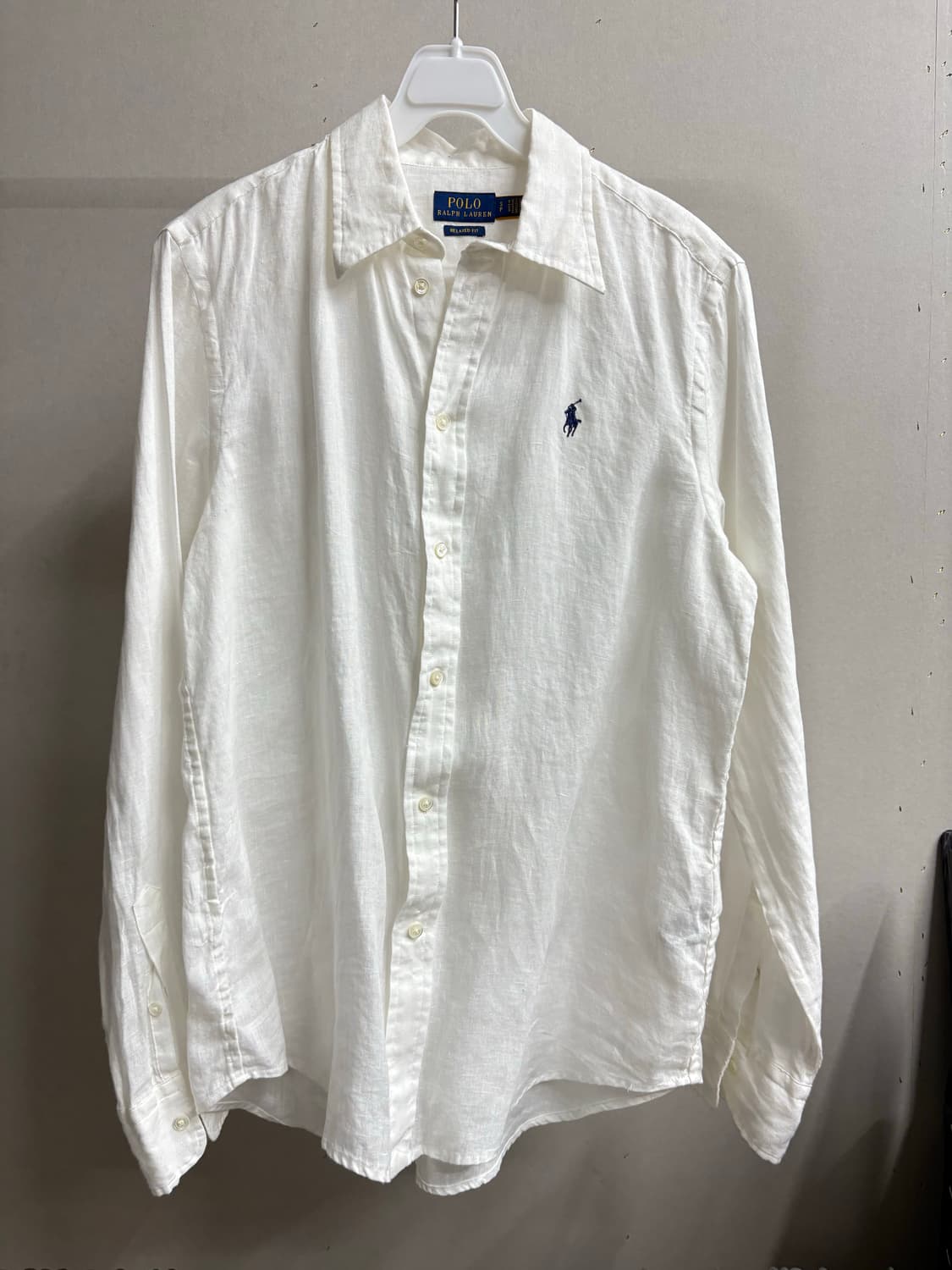 폴로 화이트 린넨 셔츠 상품이미지1