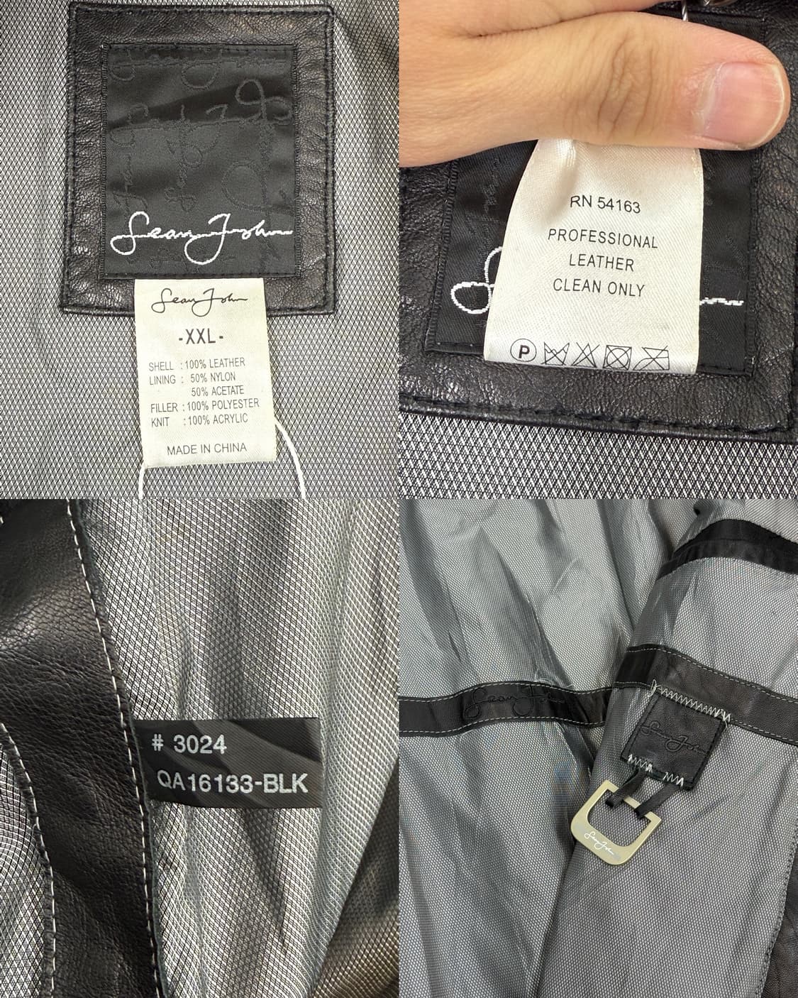 션존 다이아몬드 퀼티드 램스킨 레더 오버 바시티 자켓 상품이미지6