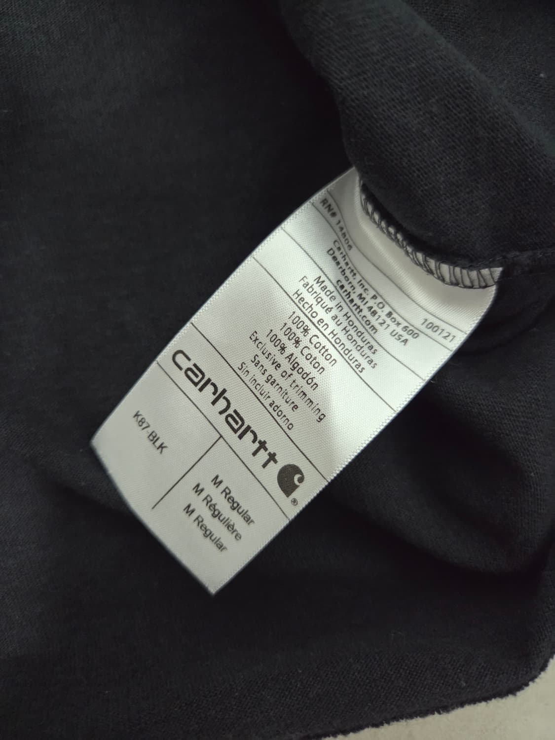 칼하트 포켓 반팔티 블랙 상품이미지5