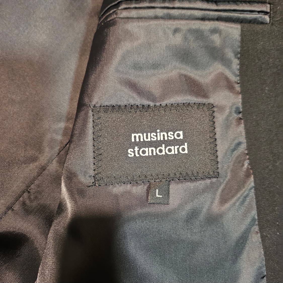 [새상품] 무신사스탠다드 - 릴렉스드 베이식 블레이저 [블랙 L] 상품이미지3