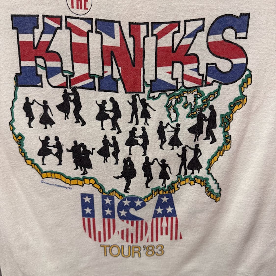 1983년 빈티지 싱글 스티치 The Kinks Tour 져지 상품이미지3