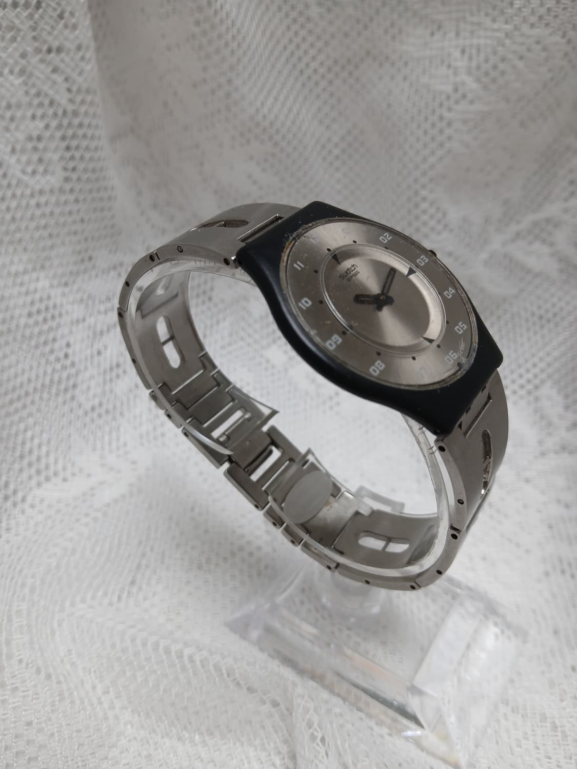 90s 빈티지 스와치 skin 쿼츠 시계 상품이미지4