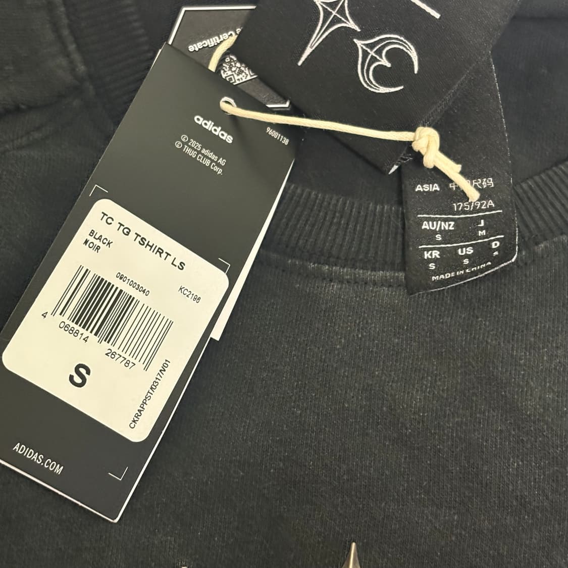 아다다스 떠그클럽 롱슬리브 블랙 상품이미지3