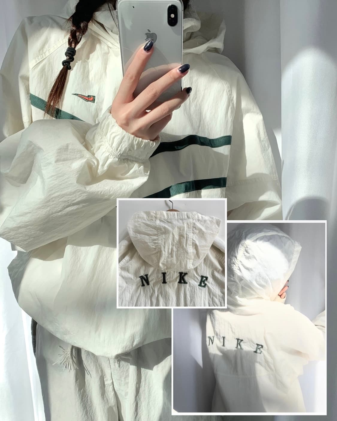 Nike 나이키 아이보리 후드 바람막이 상품이미지1