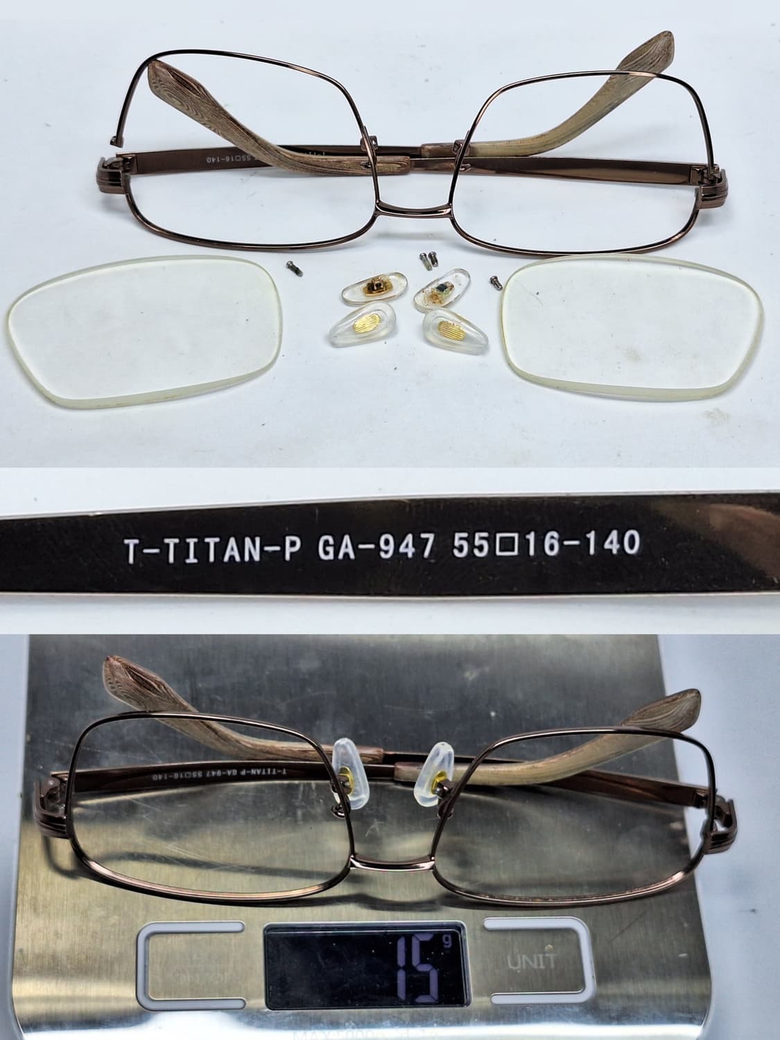 GALLET GA-947 티타늄 남성 메탈 안경테 55mm 비즈니스 일본 상품이미지3