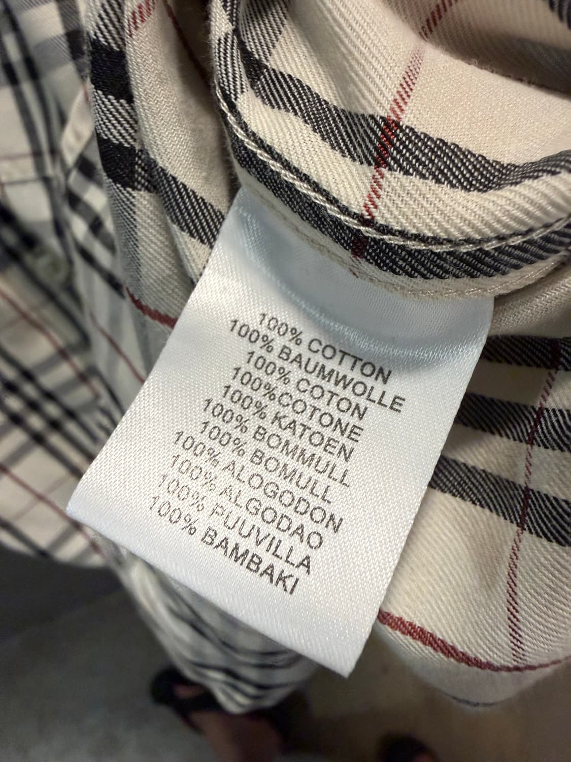 L 버버리 BURBERRY 런던 노바체크 버튼다운 셔츠 연베이지 상품이미지6