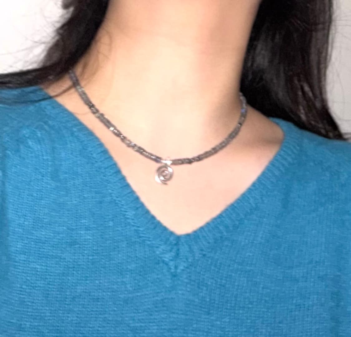 [rrrocnoc] eternal paeum 천연석 카렌실버 목걸이 상품이미지8