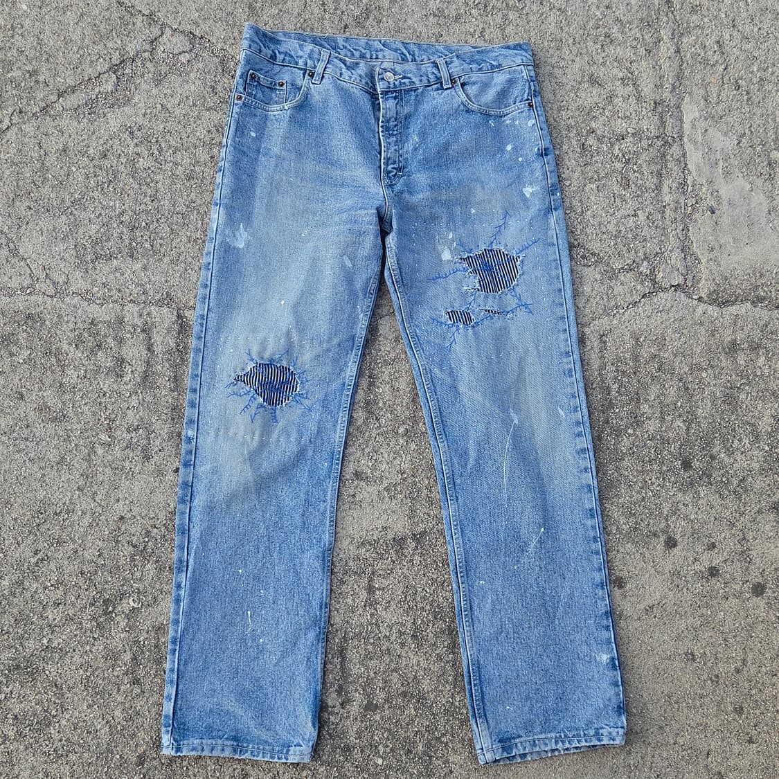 S.O/ 리페어, 자수 커스텀 데님팬츠 상품이미지2