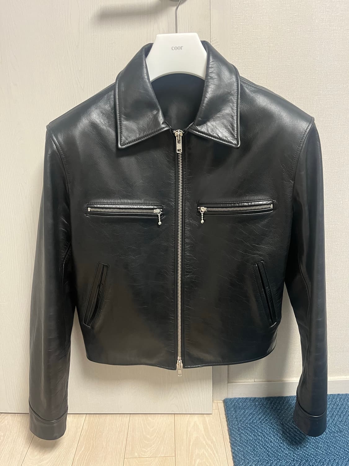 쿠어 카우하이드 레더 싱글 라이더 자켓 상품이미지5