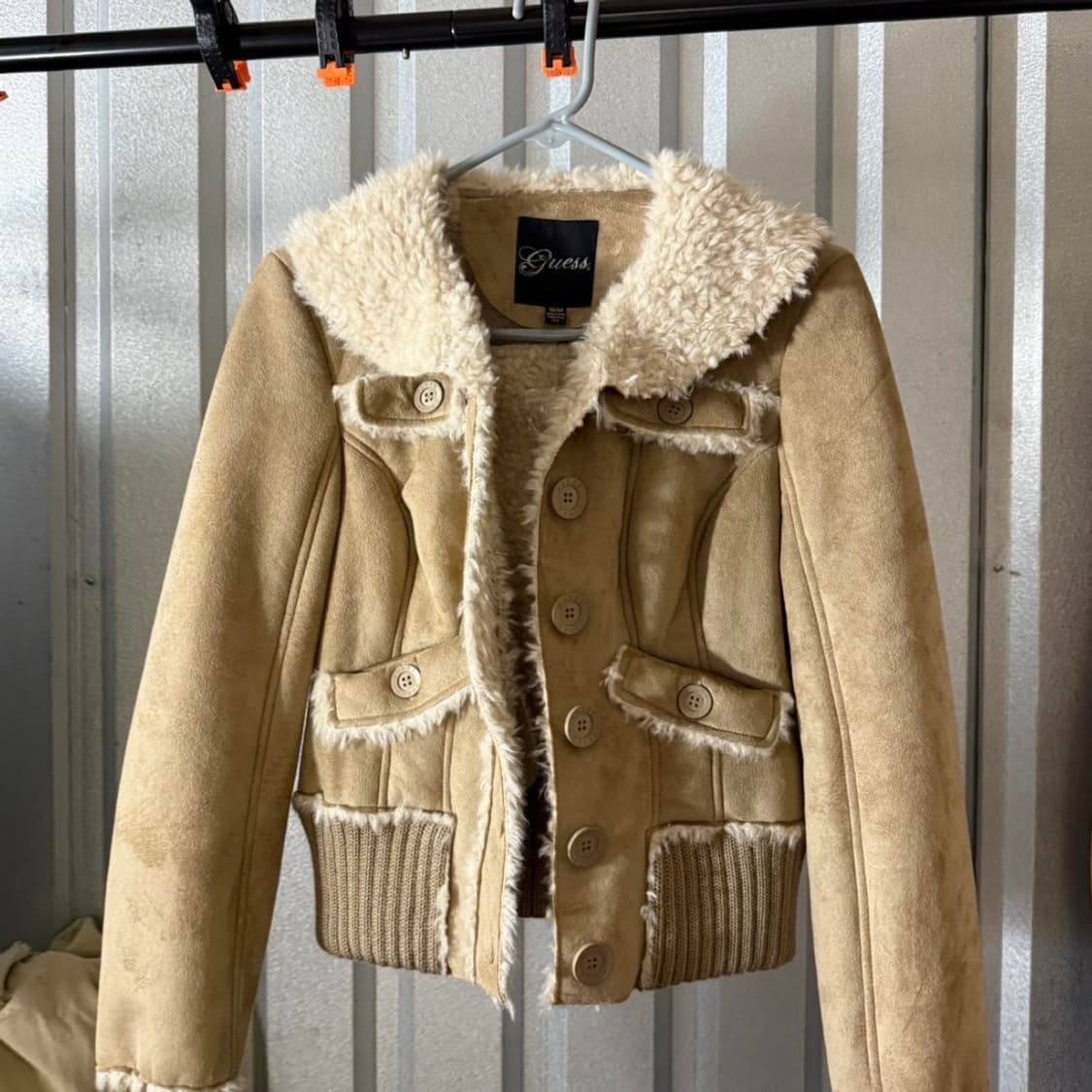 Y2k Guess suede faux fur jacket 상품이미지1