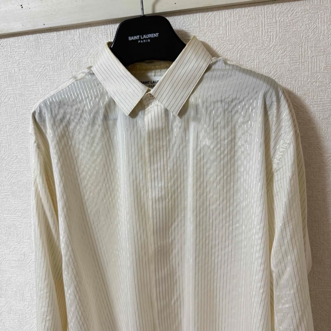 [이준호님 착용] 생로랑 실크 스트라이프 셔츠 상품이미지2