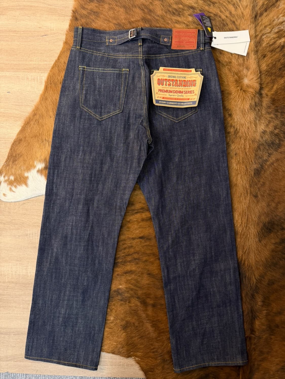 아웃스탠딩 셀비지 데님 팬츠 상품이미지3