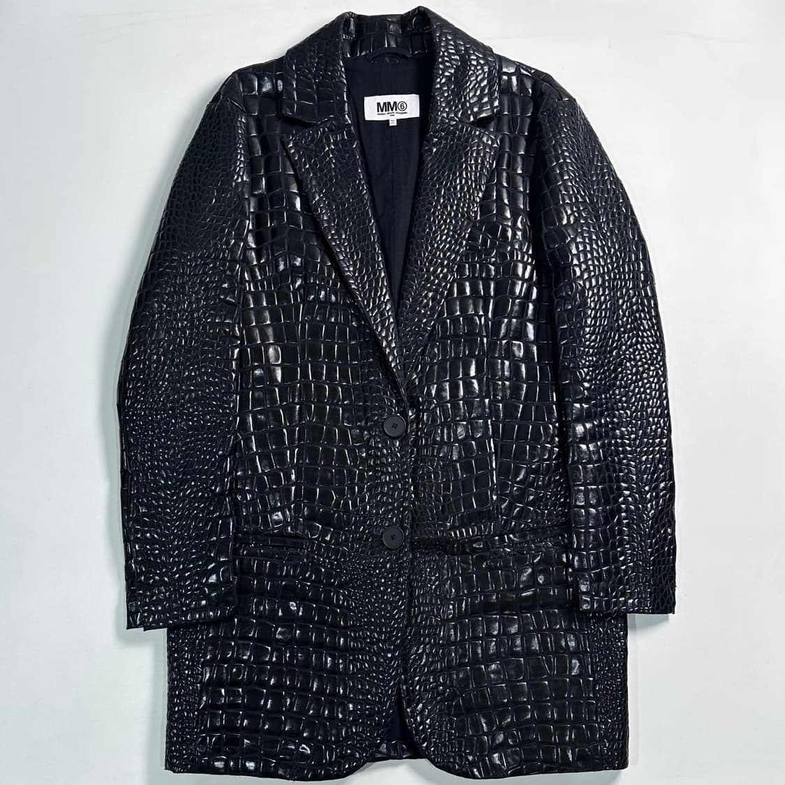 MM6 메종 마르지엘라 크로커다일 코튼 블레이저  상품이미지1