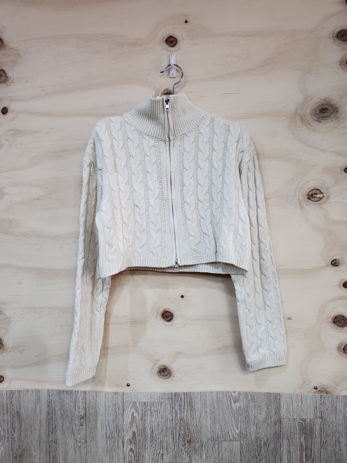 542) 꽈배기 크롭 집업 가디건 상품이미지1