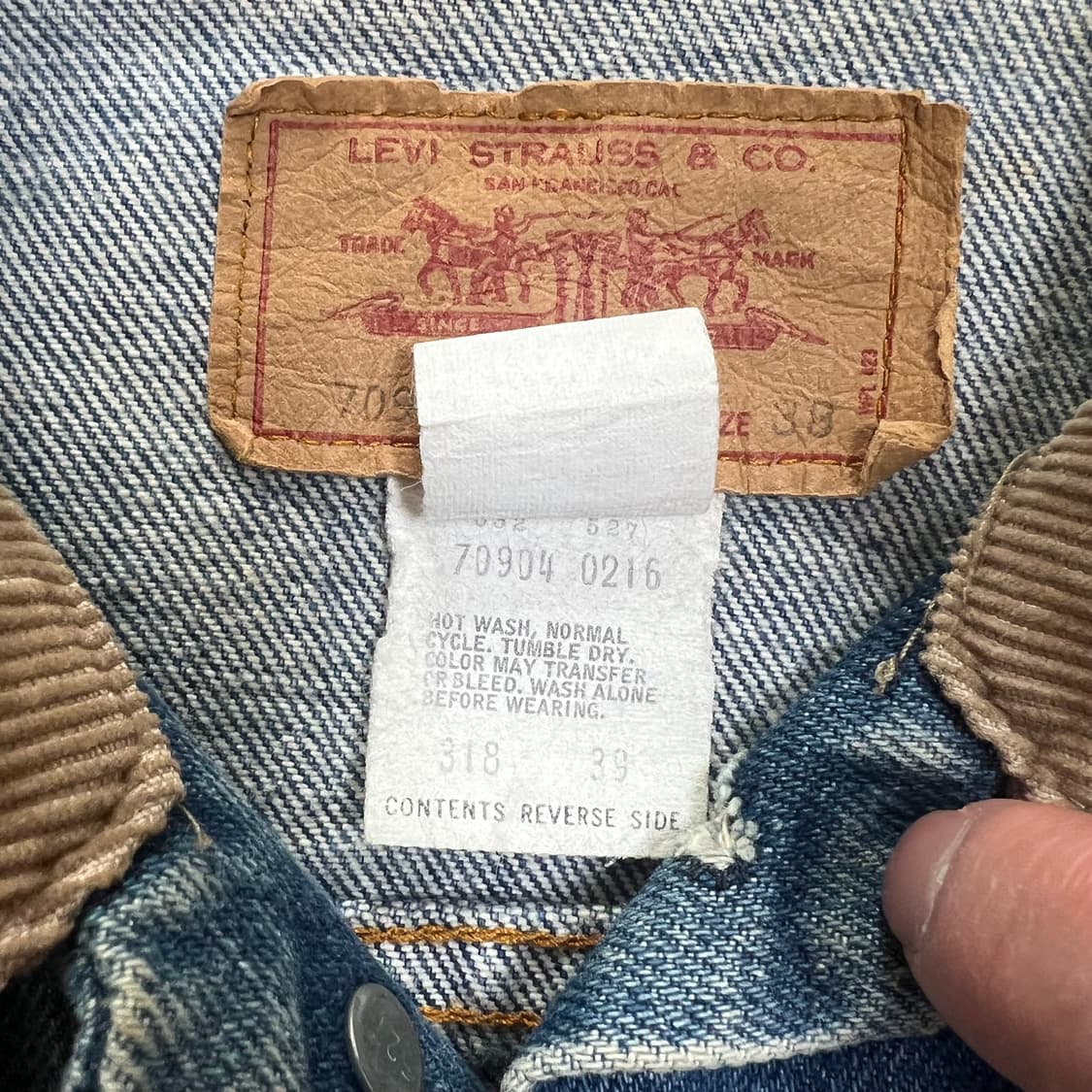 1980s Levi’s 70904 0216 Denim jacket 상품이미지5
