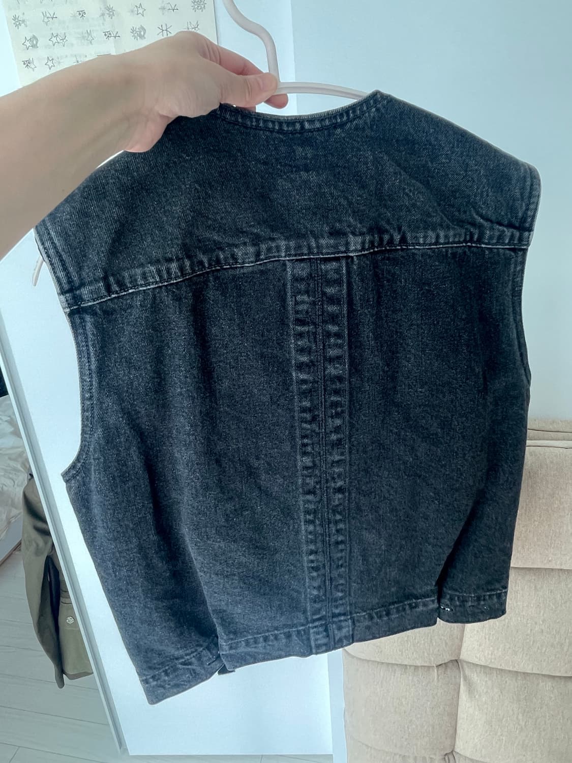 누마레 ee Washed denim vest 상품이미지5