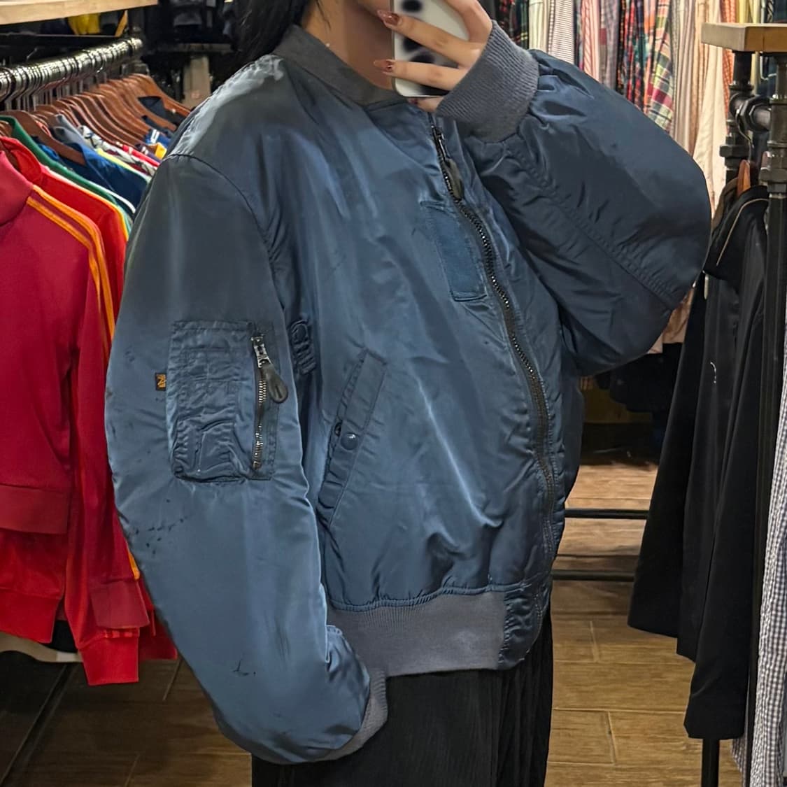[HI] VTG MA-1 플라이트 워크자켓 그레이시 네이비 상품이미지4
