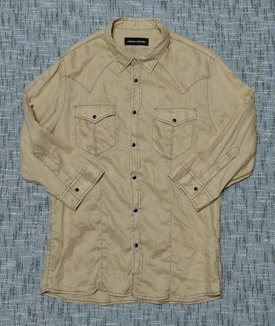 [S] Custom Culture 린넨 100% 자수 웨스턴 셔츠 상품이미지2