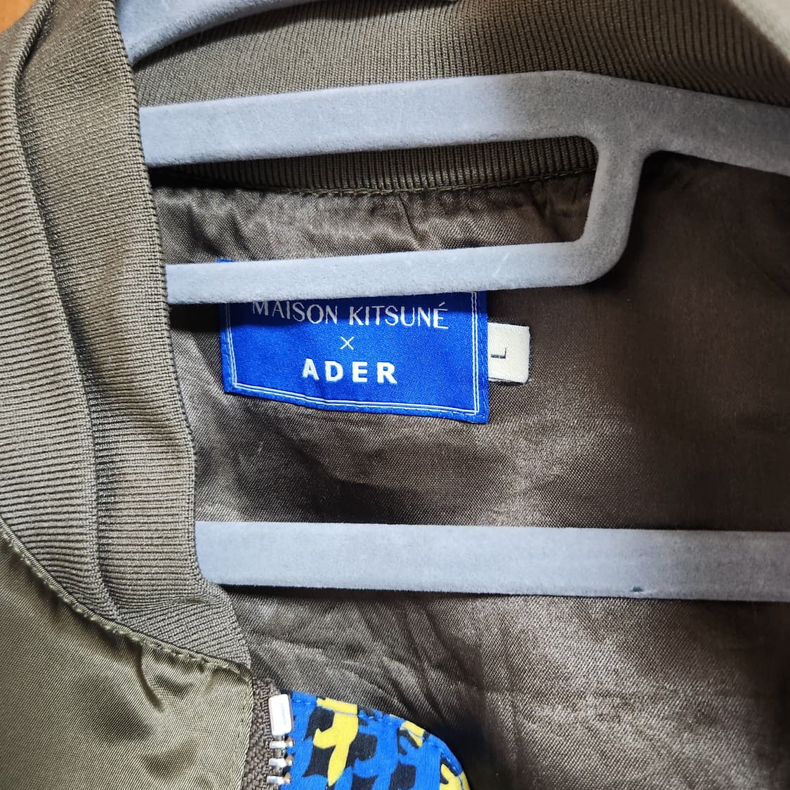 아더에러 메종키츠네 봄버 자켓 L ma-1 마원 항공점퍼 상품이미지4