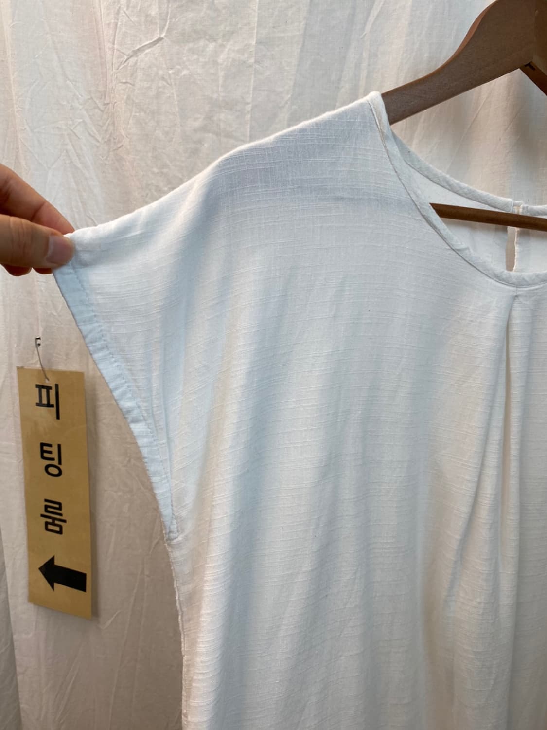 화이트코튼블라우스(M) 상품이미지4
