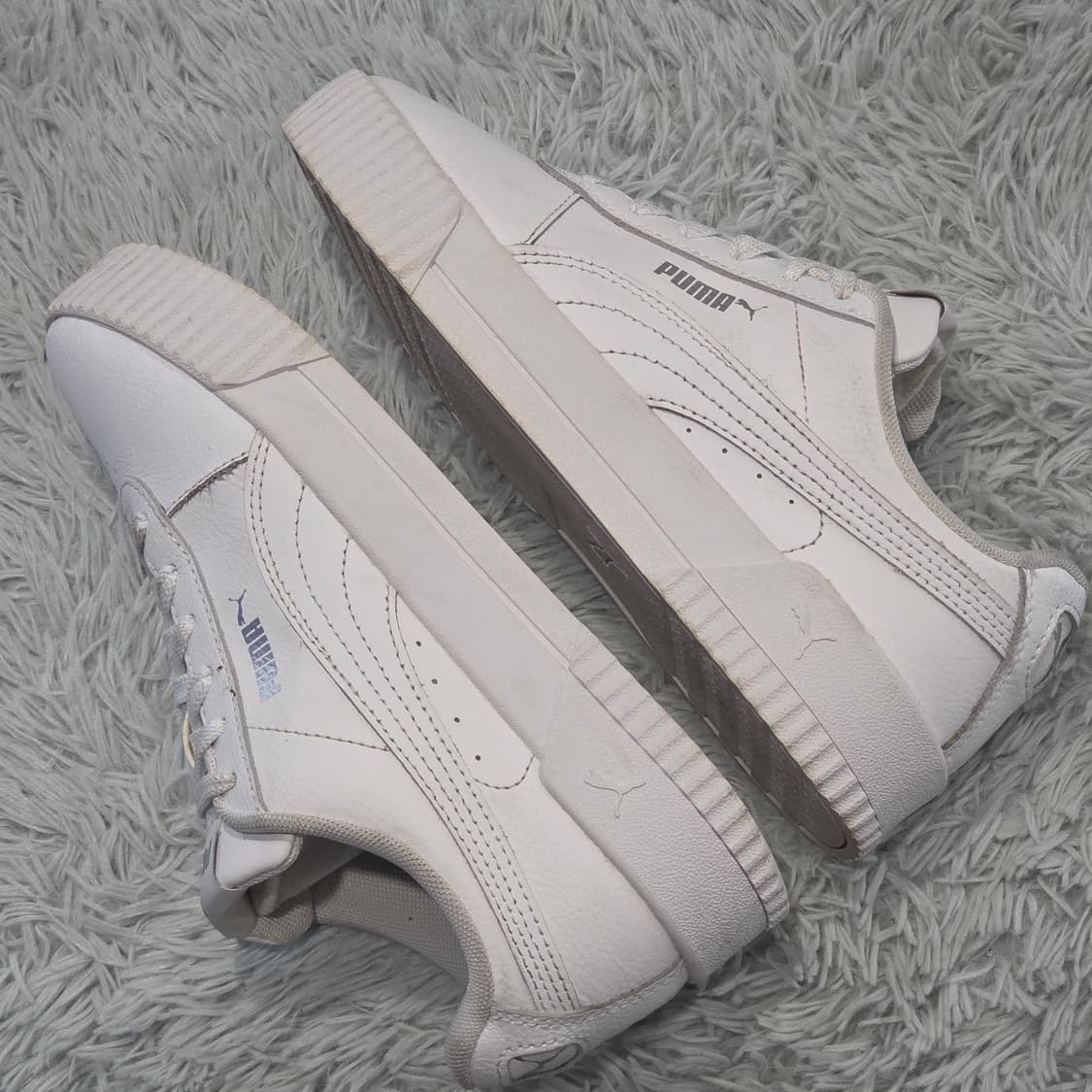 4q-29:푸마 코트 클래식 화이트 스니커즈 (23cm)-상태최상 상품이미지8